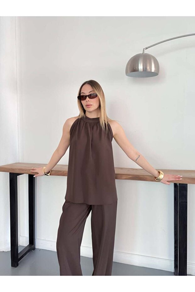 Set bluză cu guler halter - 3