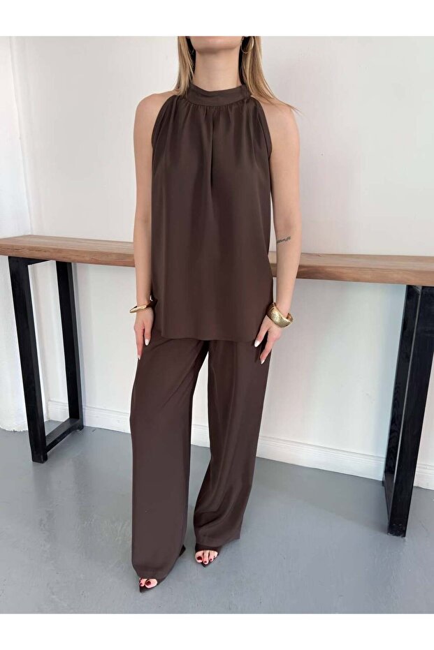 Set bluză cu guler halter - 1