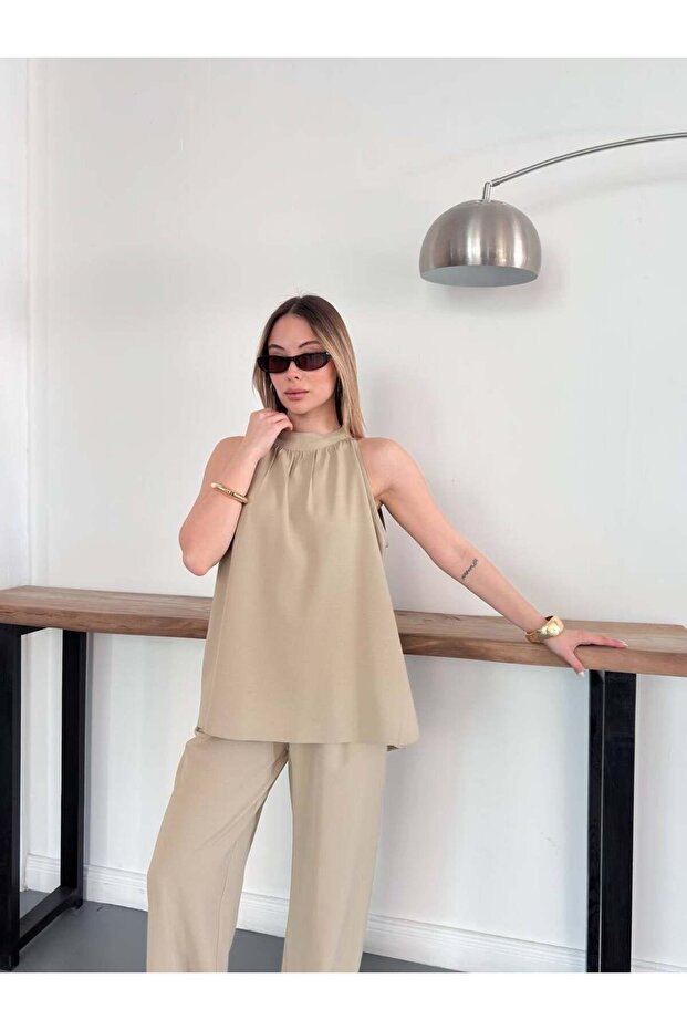 Set bluză cu guler halter - 3