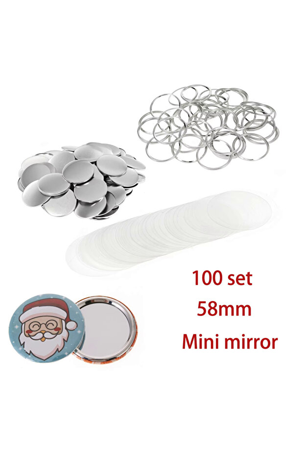 Mirror image making kit + 58mm diameter round adhesive tape - 100 sets