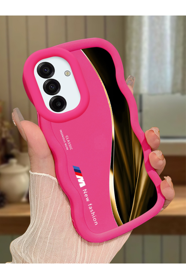 Samsung Galaxy A17 Compatible Shockproof Simple Red Silicone Phone Case Cover Bmw Pattern