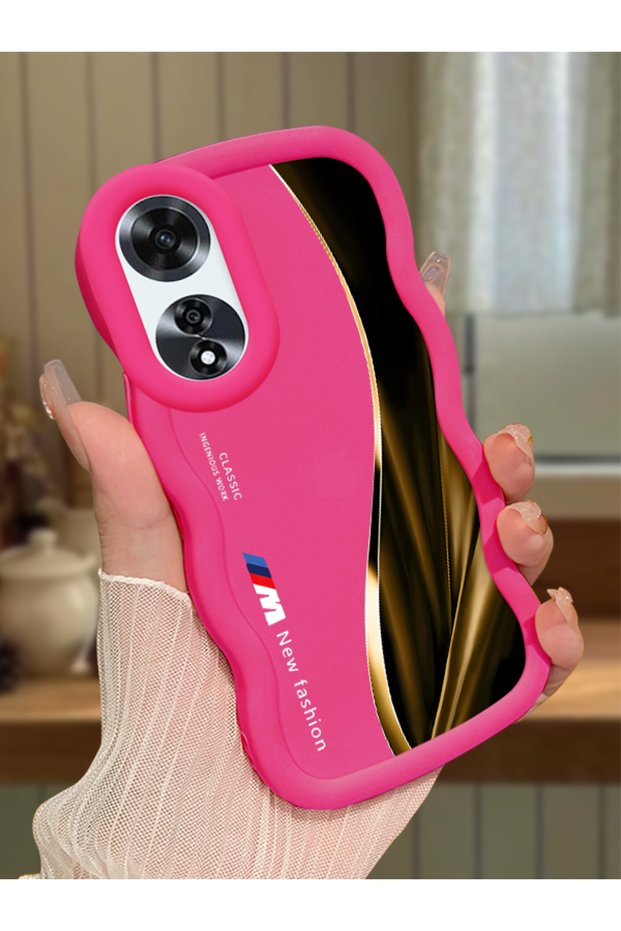 Oppo A60 Compatible Shockproof Simple Red Silicone Phone Case Cover Bmw Pattern