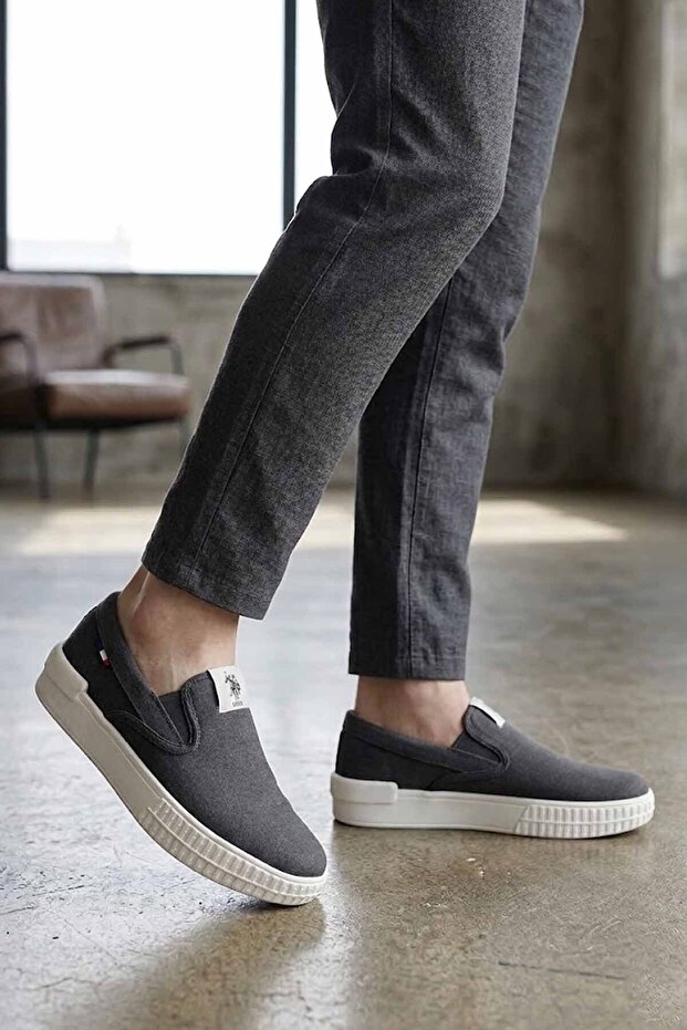 Men's Canvas Slip-On Shoes - Laceless Comfort