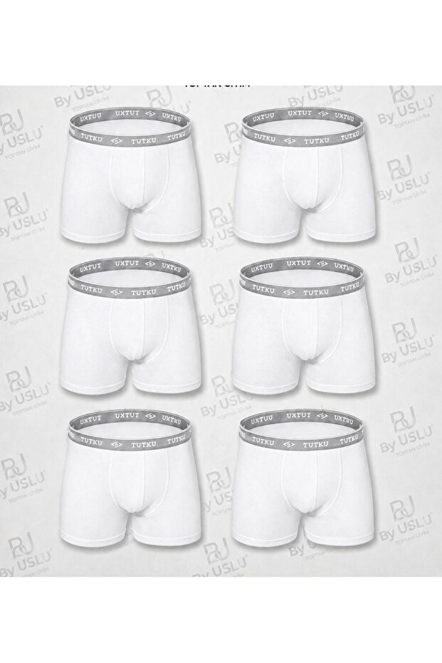 Men's Boxer 6-Pack Cotton Lycra Comfortable Fit Tutku