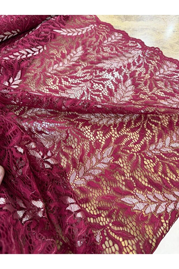 Bordo Lez Lace Fabric - High Quality Lace for Evening Gowns and Dresses