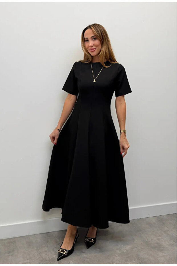 Black Midi Dress - 3151