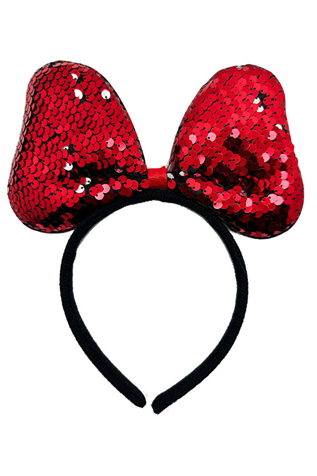Gldisptm Color Changing Sequin Bow Party Crown Red Silver Color (133320) 20X16 cm