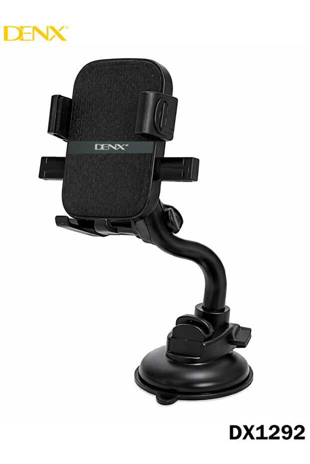 حامل هاتف للسيارة DX1292 مع مشبك تثبيت تلقائي 360 درجة ° حامل شفط دوار قابل للتعديل بقبضة آمنة 70-100 مم