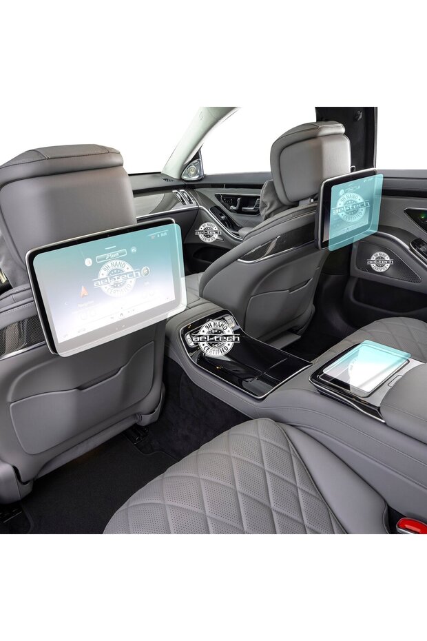 Mercedes S Series Compatible Rear Tablet and Middle Tablet 9H Nano Screen Protector Set of 2 2020-2025
