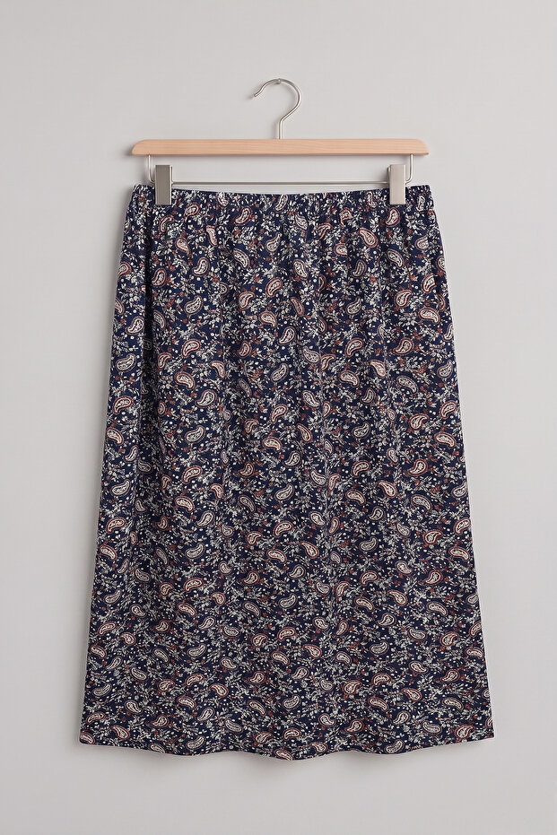 Women's Mother's Day Elastic Waist Mixed Patterned Push-Up Skirt