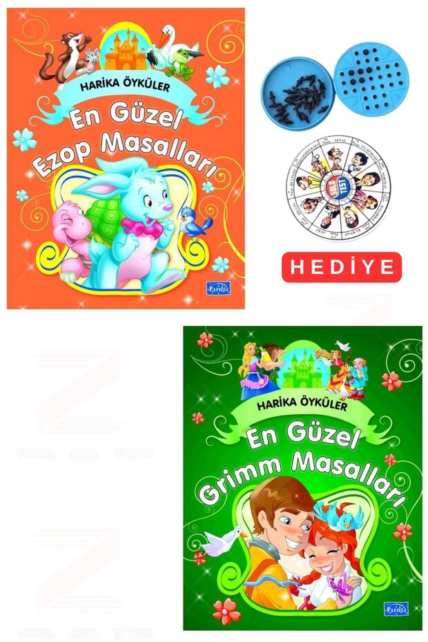Great Stories - En Güzel Ezop Masalları - En Güzel Grimm Masalları -2 Book Set - Solo Test Gifts