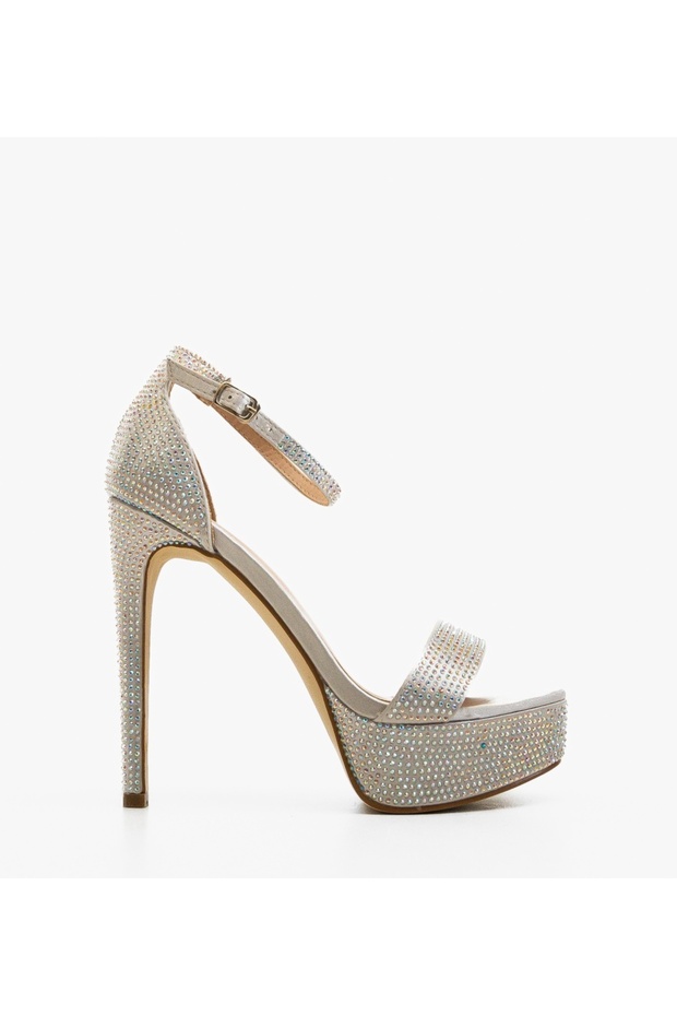 Pycre Silver Heeled Sandals - 7