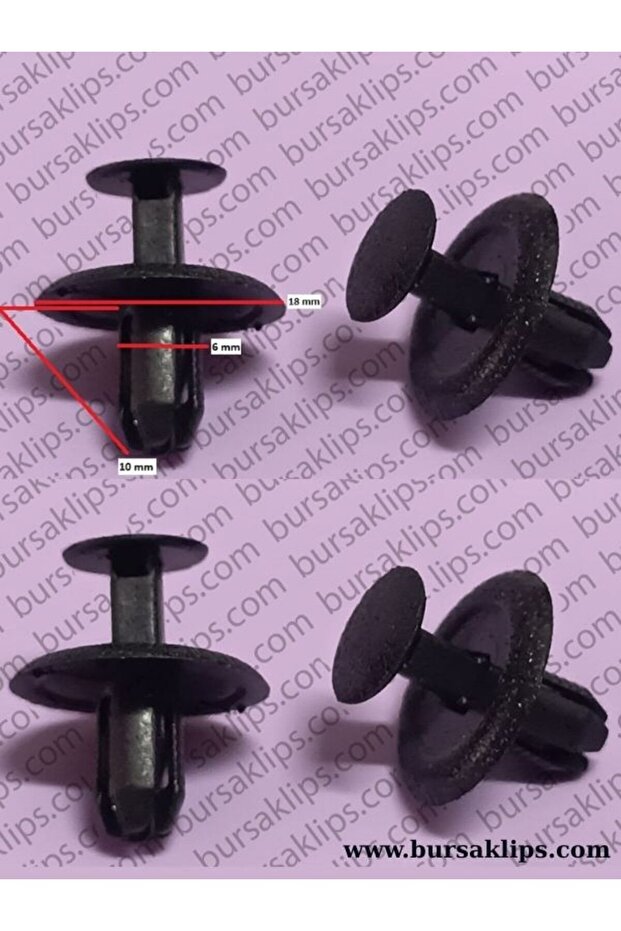 5760- Mazda,Mustang Trunk Carpet Clip Black (Short) 5R3Z54210D12Aaa (5 Pieces)
