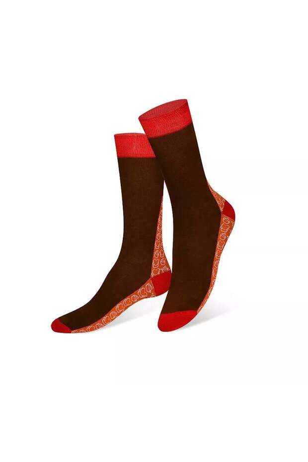 Cupcake Women's Socks, 36-39, Brown Pink Cup