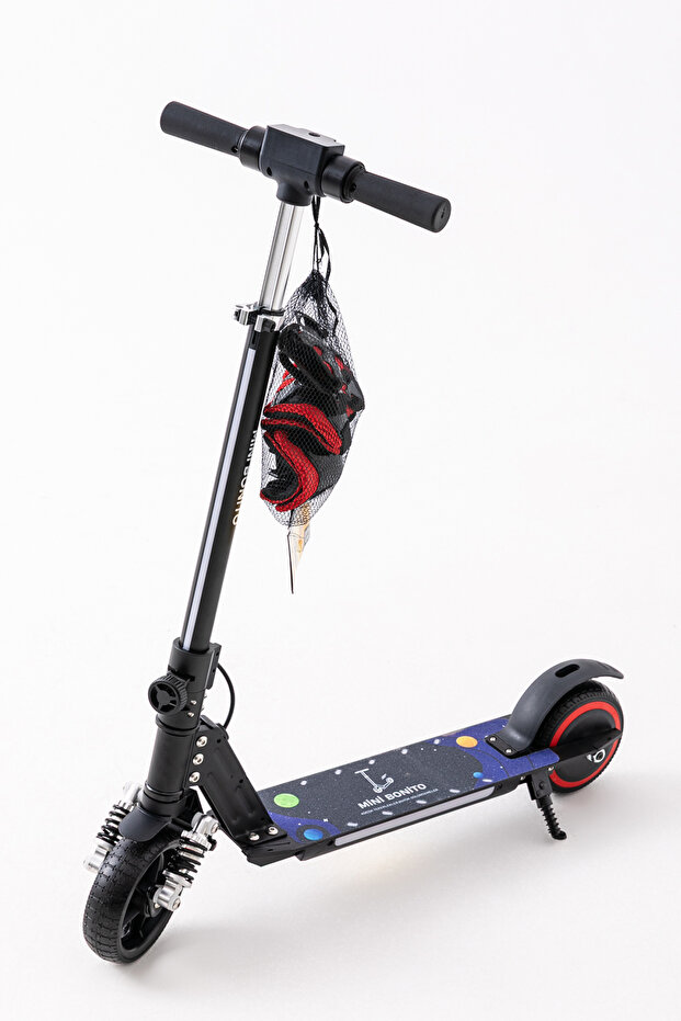 Peta MODAONN MİNİ BONİTO Çocuk Katlanabilir, LED Işıklı, Amortisörlü Elektrikli Scooter – Ayarlanabilir Direksiyon