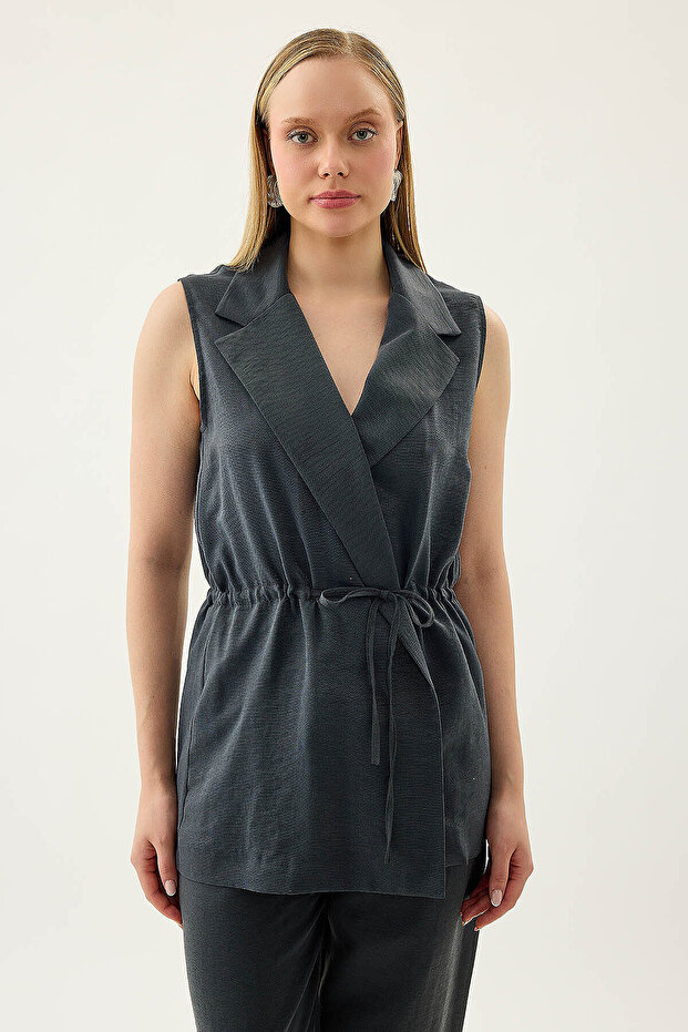 Drawstring Waist Vest
