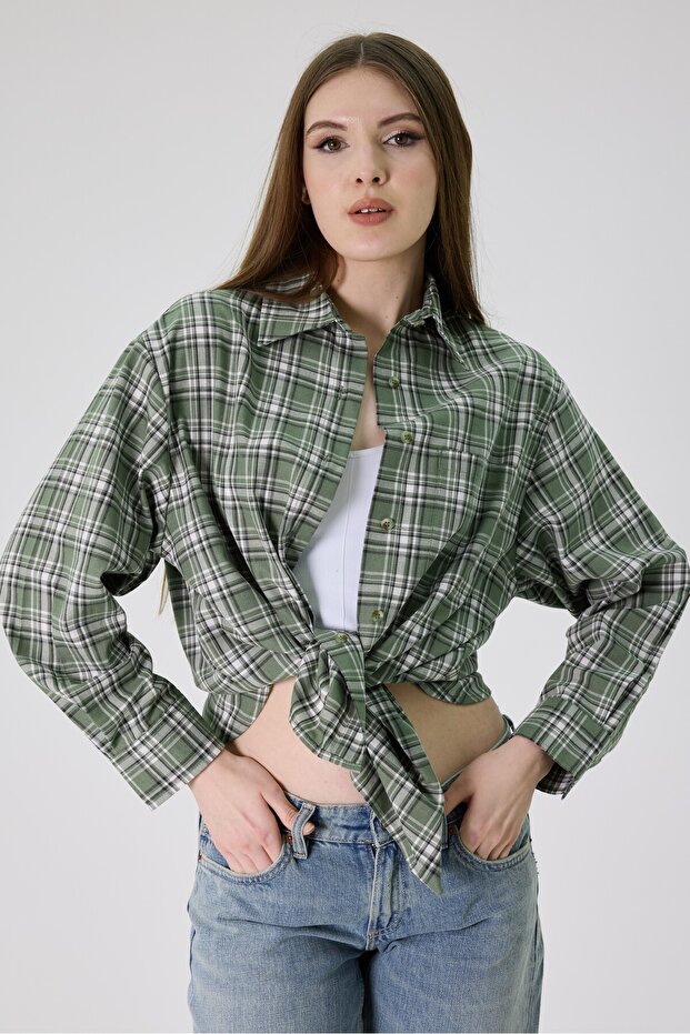 Women's Çağla Plaid Lumberjack Shirt Regular Fit