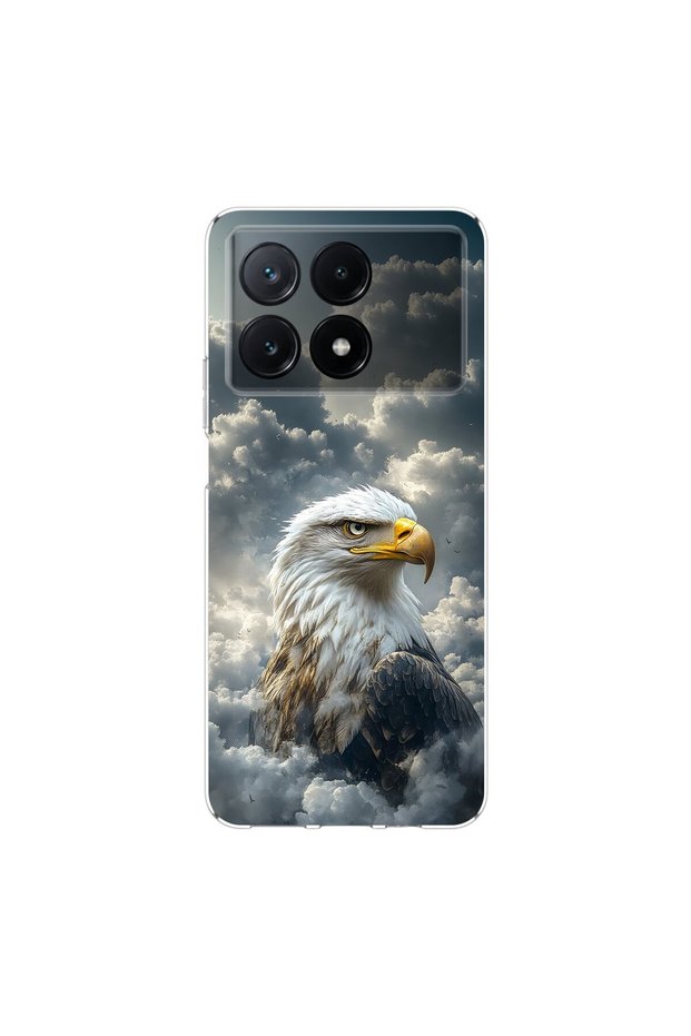 Poco X6 Pro Compatible Eagle Design Transparent Case