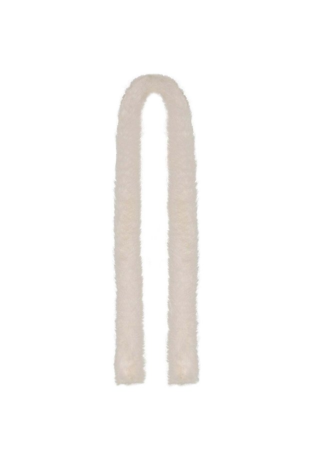 Ecru Fur Look Scarf Pencel