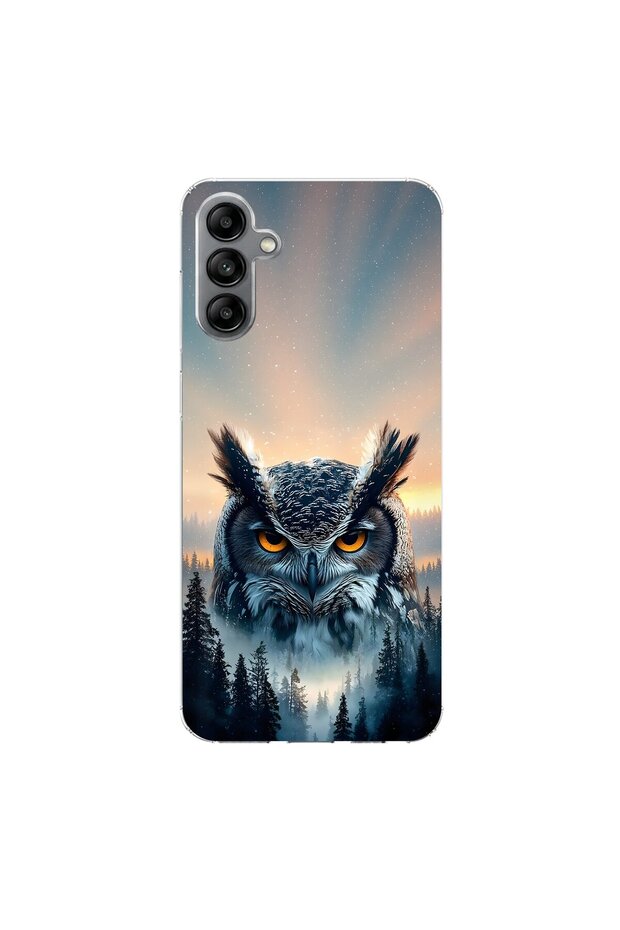 Samsung Galaxy A04S Compatible Owl Design Transparent Case