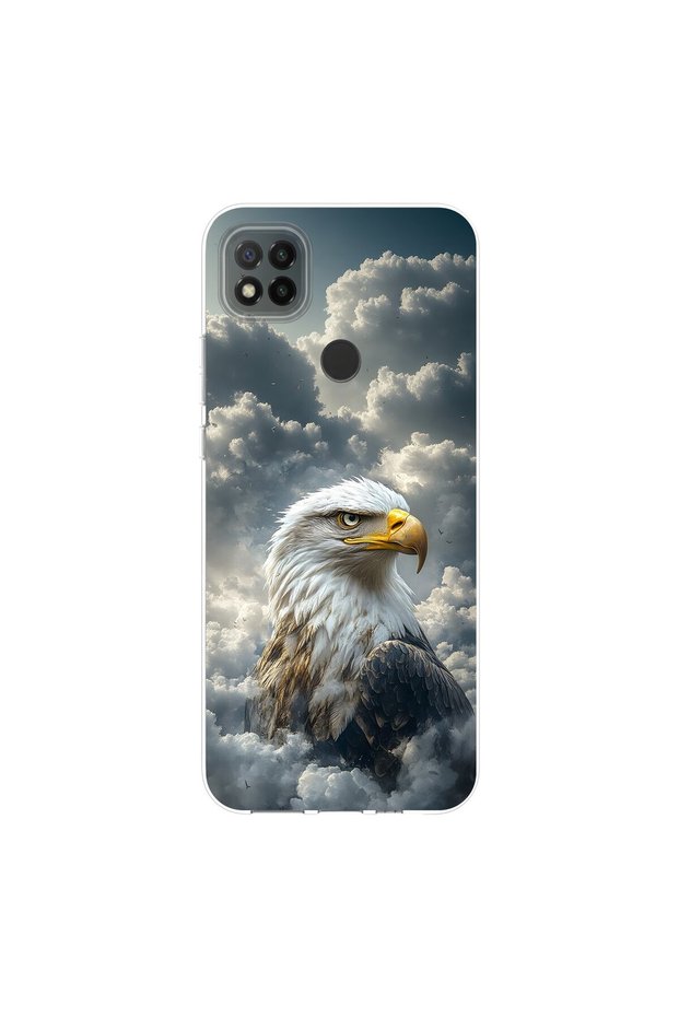 Redmi 9C Compatible Eagle Design Transparent Case