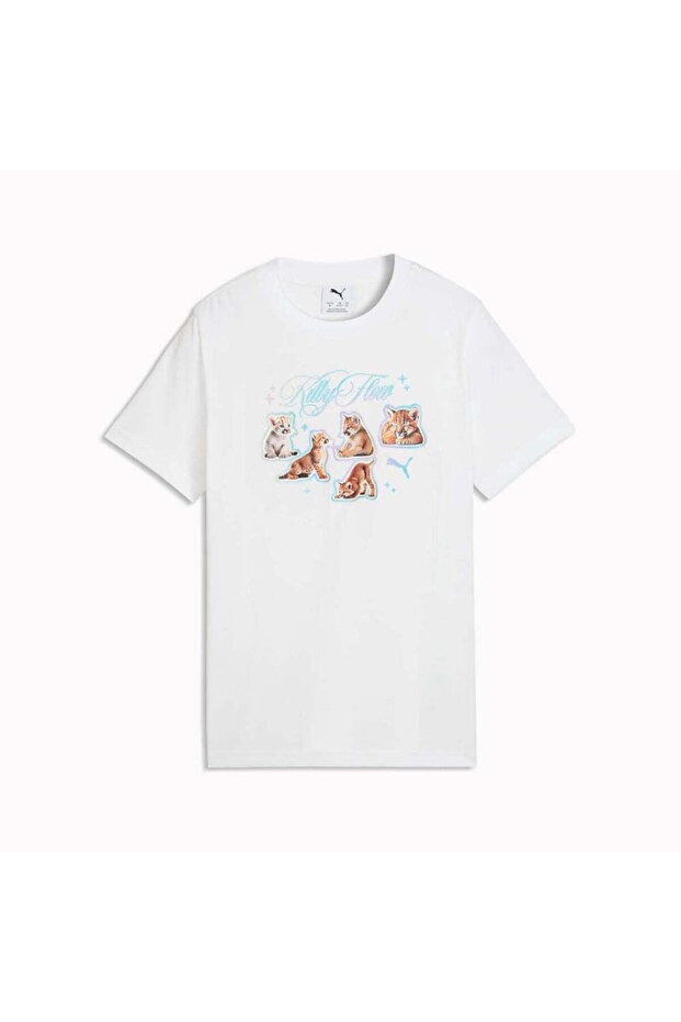 Graphic Kitty Sticker Tee G - 1
