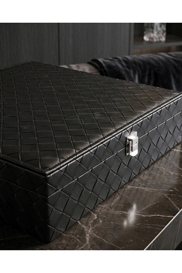 Luxury Watch and Jewelry Organizer Box | Velvet Interior Covering | Multi-Compartment Premium Storage
