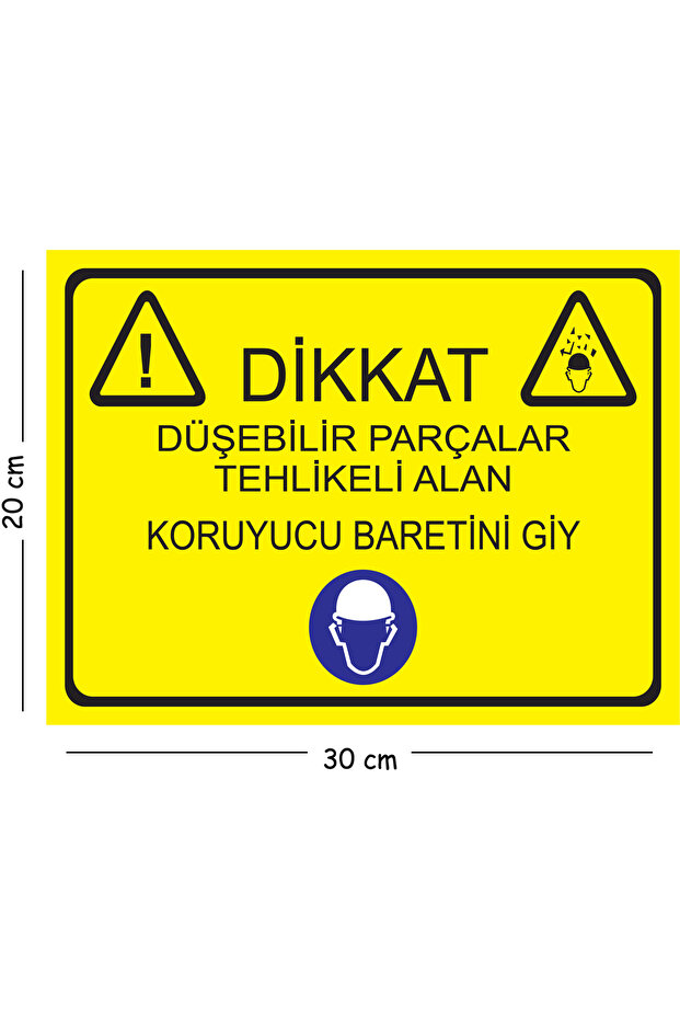 قبعة واقية معدنية تحذيرية من نوع "Attention You May Fall" للمناطق الخطرة، مقاس 20x30 سم، A4، تحذيرية للسلامة في العمل