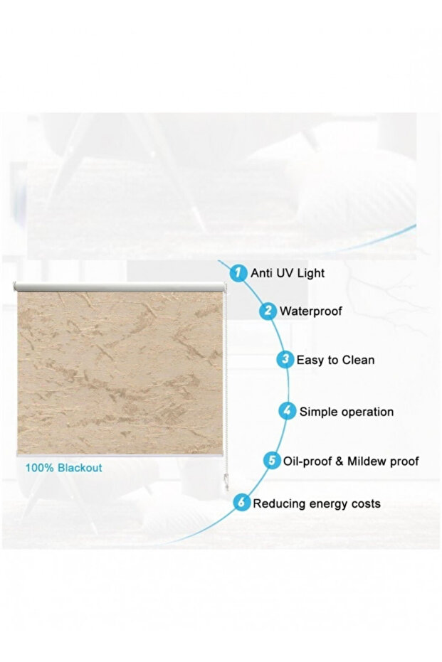 Different Size Blackout Roller Blind - 2