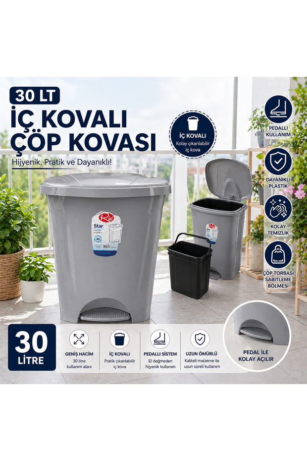 30 LT İÇ KOVALI ÇÖP KOVASI