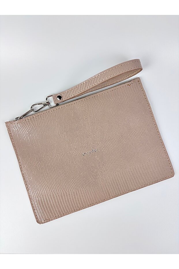 Genuine Leather Clutch/Portfolio Bag Mink Color