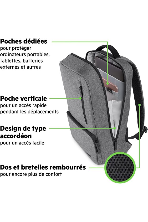 حقائب لابتوب قماشية رمادية