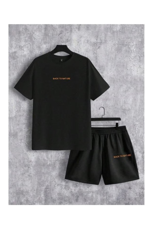 Hanangiyim Unisex Oversize Shorts Set Short Sleeve T-Shirt Comfortable Fit Summer Casual Sports