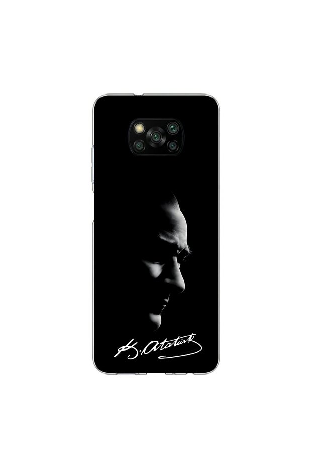 Poco X3 Pro Compatible Ataturk 1 Design Transparent Case