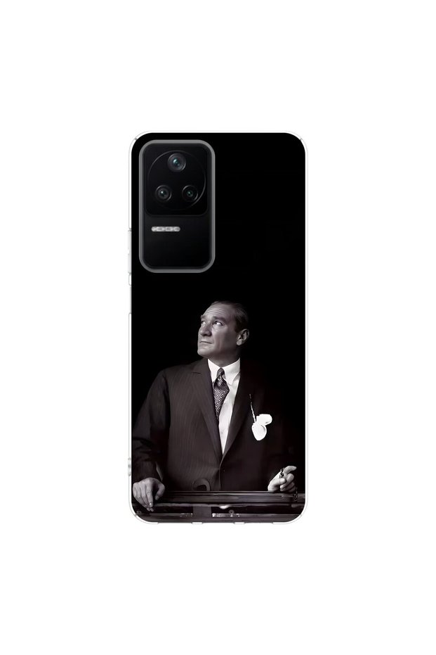 Poco F4 Compatible Ataturk 3 Design Transparent Case