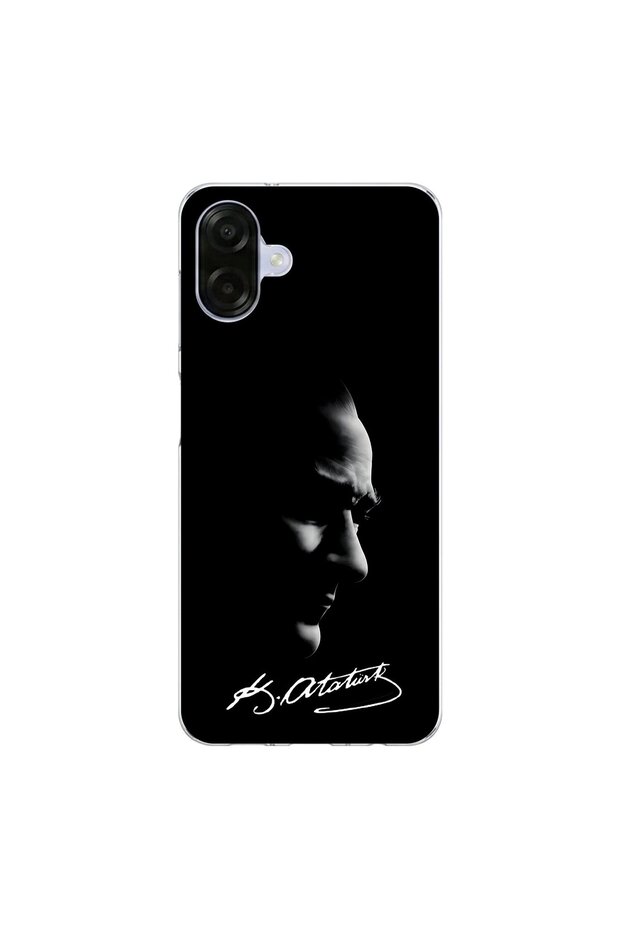 Samsung Galaxy A07 Compatible Ataturk 1 Design Transparent Case