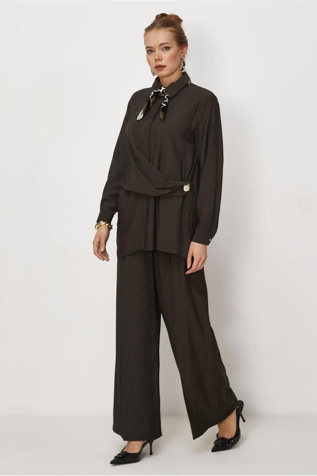 Shirt with Pants Collar Suit 46326