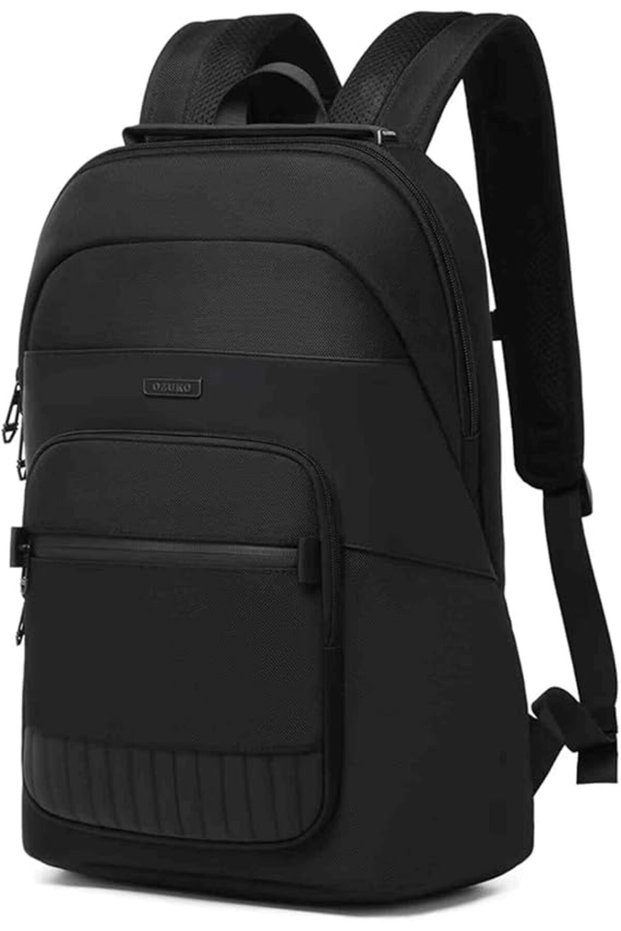 9847 Travel Laptop Backpack, 15.6 Inch USB Charging Laptop Bag, Water-Resistant Oxford Business Backpack for Work, School & Travel Black
