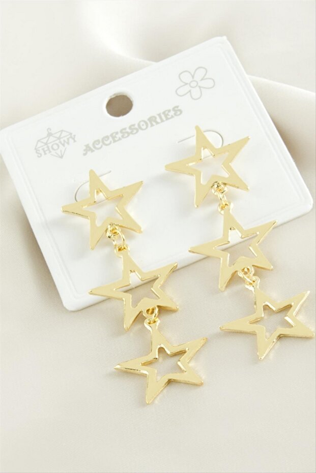 Gldisptm Star Metal Earrings (83640) - Yellow