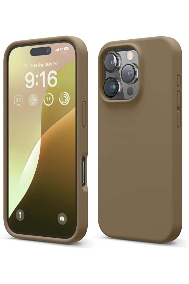 iPhone 16 Pro Max Silicon Magsafe Case Brown - 1