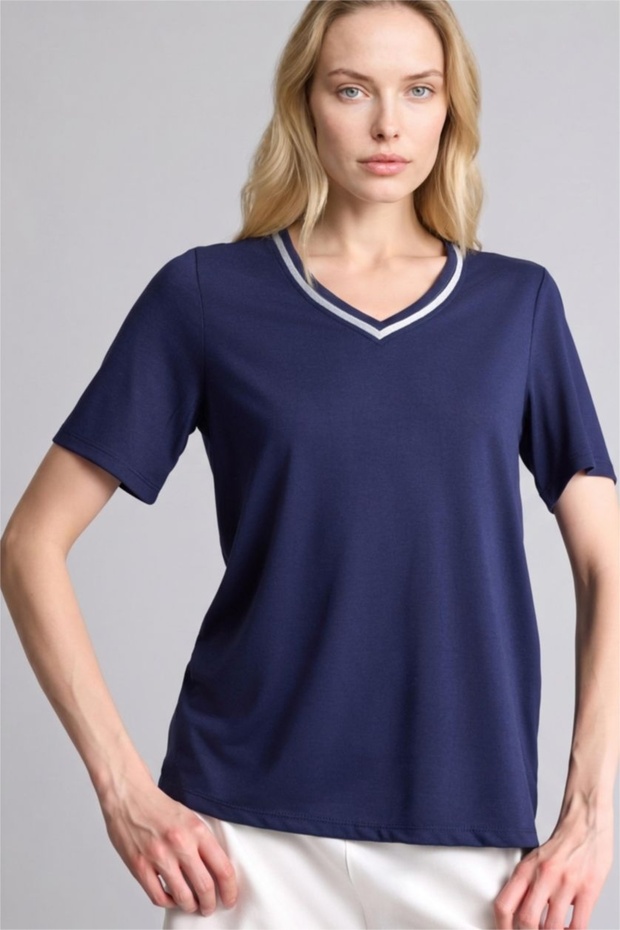 Regular Fit V-Neck Short Sleeve T-Shirt F2770Ax26Sp