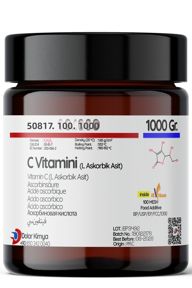 Vitamin C (Ascorbic Acid, Vitamin C, E 300) - 1 kg (Skt. 13.02.2029)