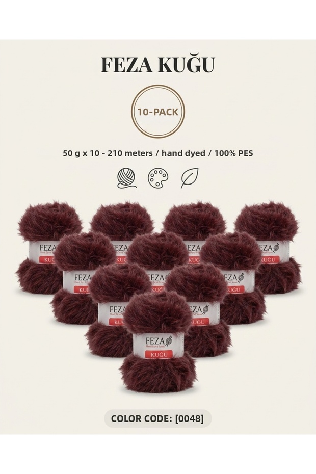 Swan Hand Painting Knitting Yarn 50 Gr – 210 m – Pack of 10 – 100% Pes Soft Textured Hand Knitting Yarn