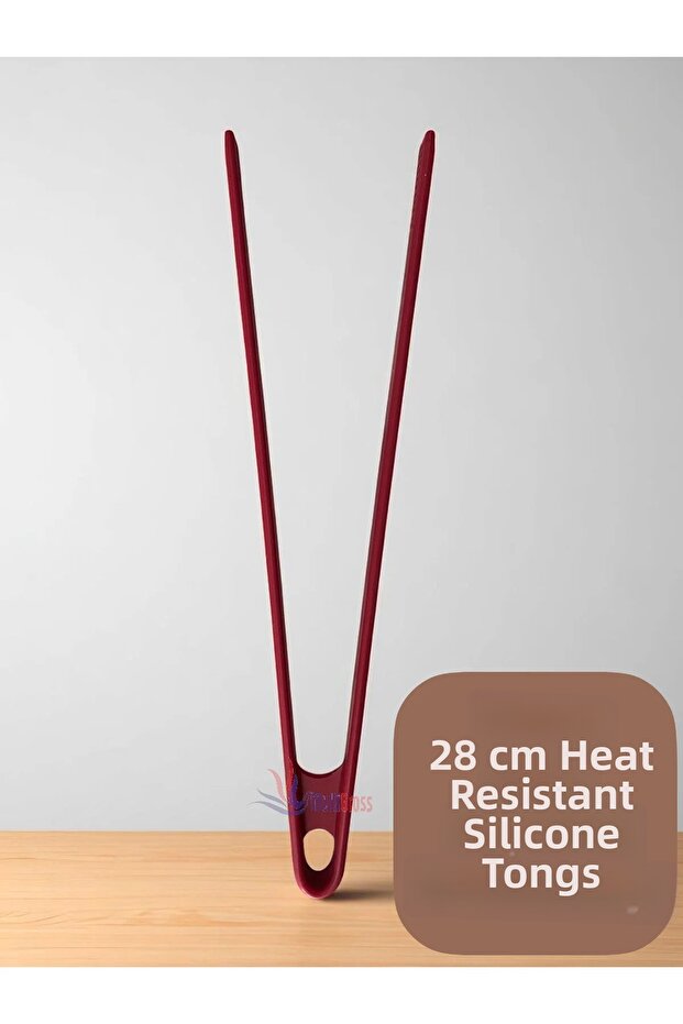 Hard Tip Heat Resistant Fireproof Non-Stick Silicone 28 cm Tongs