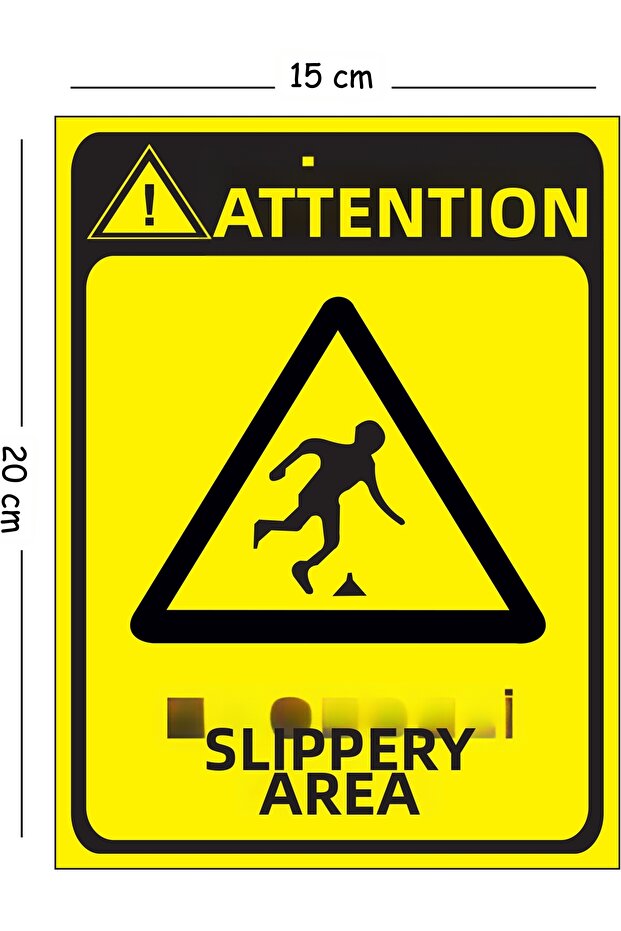 Metal Attention Obstacle Area 15X20 cm Warning Work Safety Sign