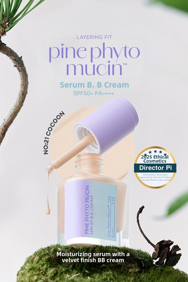 Velvet Finish Serum Bb Layering Fit Pine Phyto Mucin Serum Bb Cream Spf50+ Pa++++ (Cocoon)