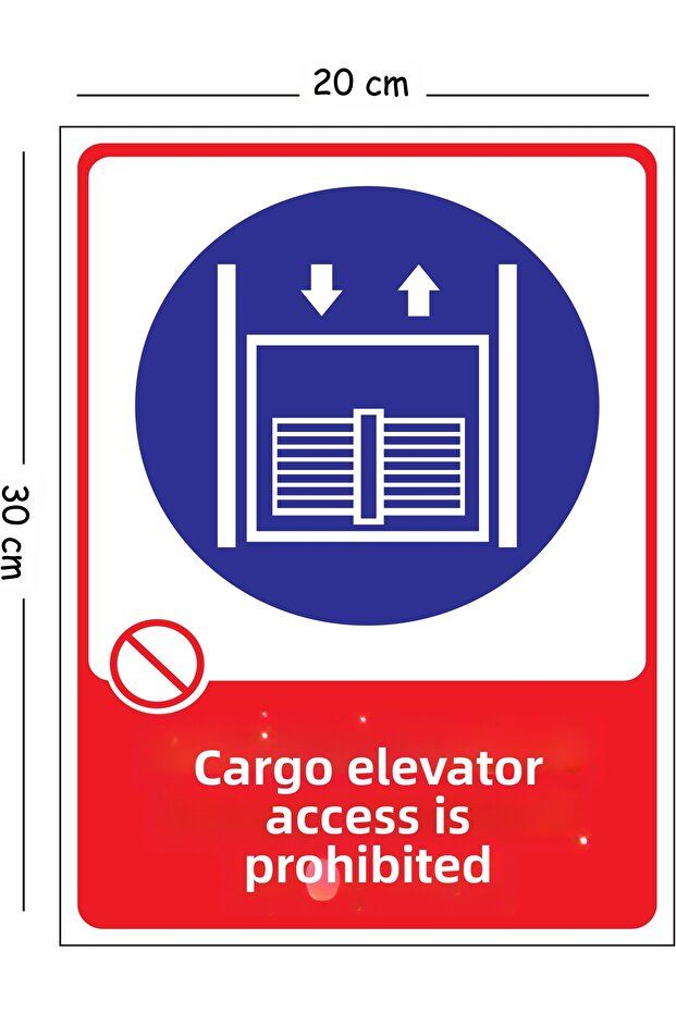 Metal Load Lift People Riding Prohibited 20X30 cm A4 Warning Work Safety Sign