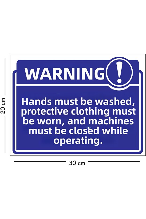 Metal Hands Can Be Washed and Work Apron Can Be Worn Without Jewelry and with Heads Covered When Working 20X30 cm A4