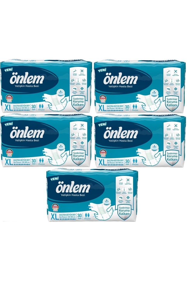 Adult Diapers with Waist Band Textile Surface XL - Extra Large - Extra Large 150 Pieces (5Pk*30)