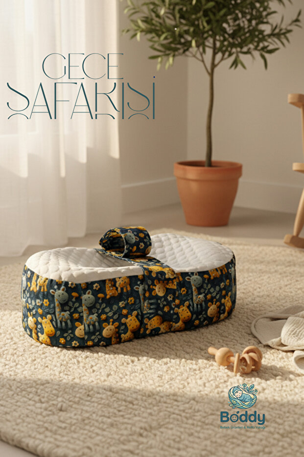 Newborn Premium Baby Reflux Bed - Breathable Collagen Fabric - with Waterproof Mattress